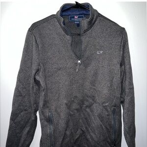 Vineyard Vines Men’s Quarter Zip in Charcoal Gray| Size: XS